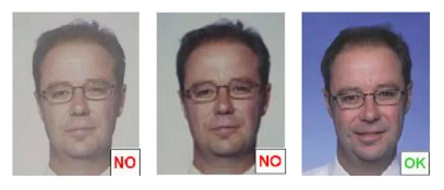 Print quality example: two photos not allowed and one allowed